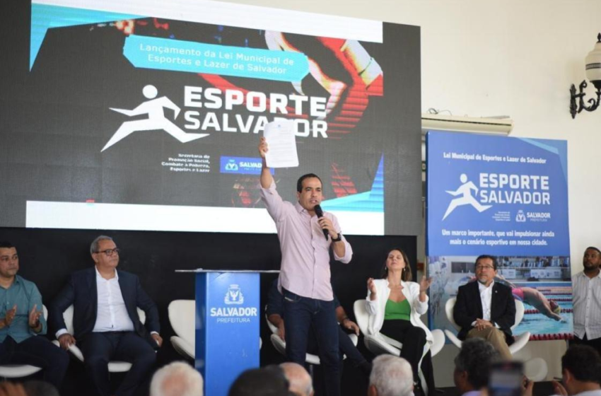  Prefeito sanciona Lei Municipal de Esportes que cria programas de Bolsa Atleta e Salvador Social Clube