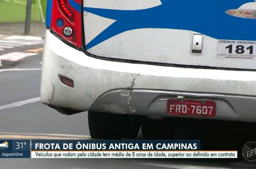  Média de idade da frota de ônibus em Campinas é de 8 anos; número está acima do previsto em contrato