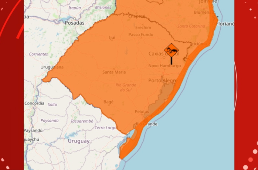  RS tem alerta de chuvas intensas e ventos costeiros, aponta Inmet
