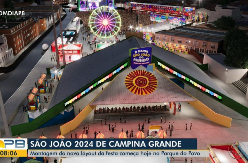  São João 2024 de Campina Grande: Parque do Povo começa a ser montado