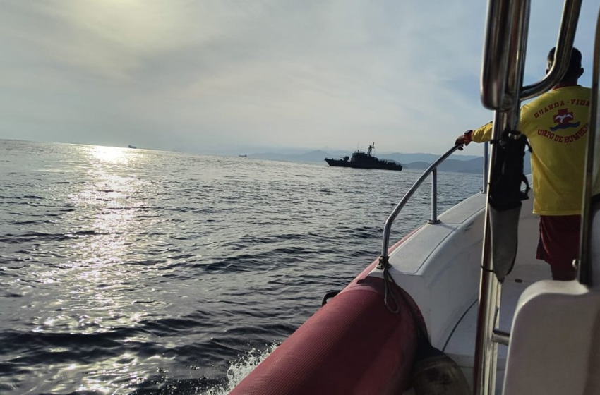  Marinha e bombeiros entram no 6° dia de buscas por pescadores que desapareceram no mar em Ilhabela, SP