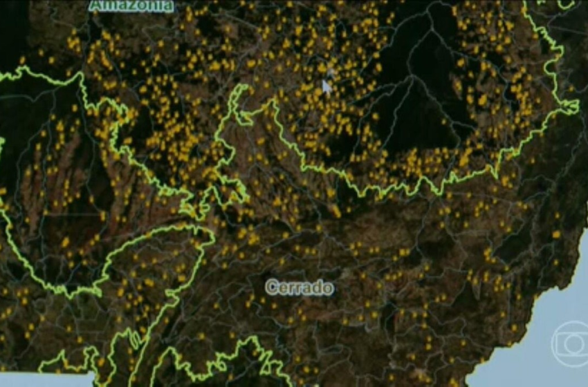  MT registra maior número de focos de incêndio do país pelo 2° mês seguido