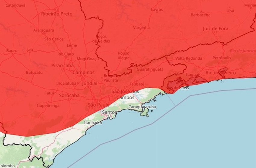  Inmet estende 'alerta vermelho' de onda de calor até a noite de domingo (12) no Vale e região