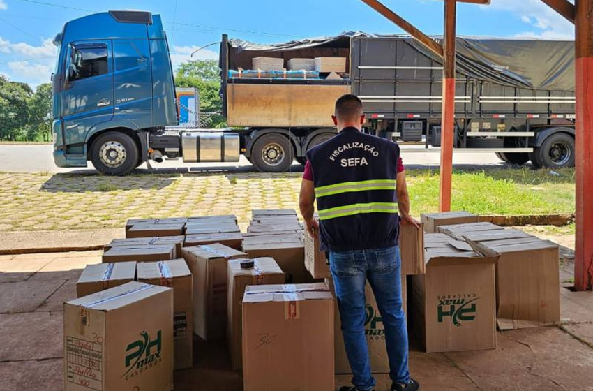  Carga com quase 500 pares de tênis é apreendida em Conceição do Araguaia