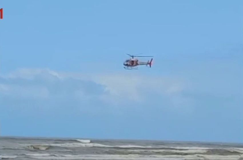  Adolescente de 14 anos desaparece no mar no litoral de SP; VÍDEO