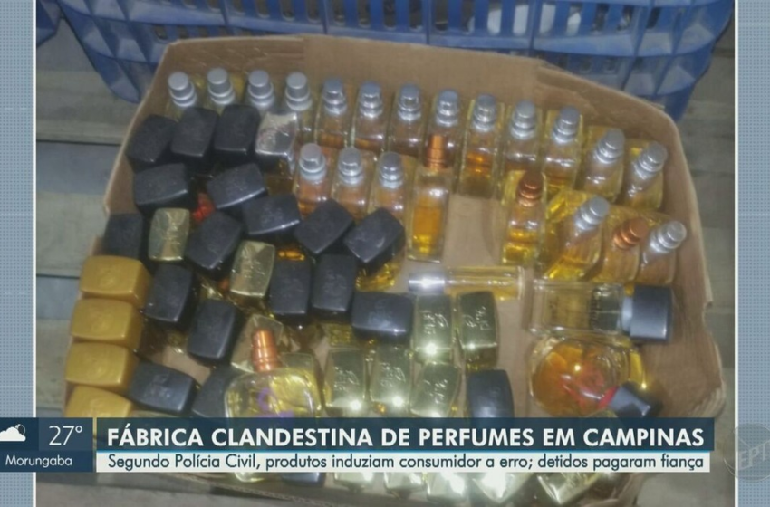  Polícia Civil encontra fábrica clandestina de perfumes em Campinas